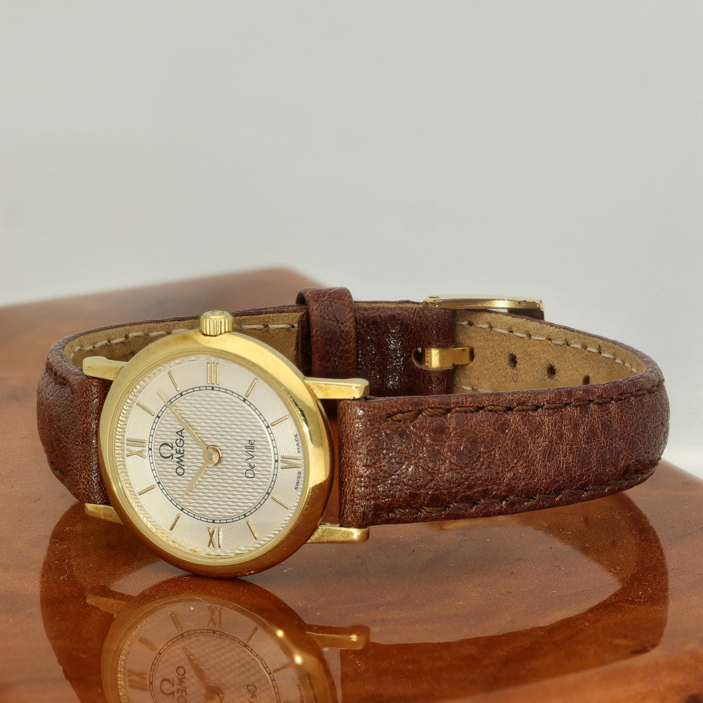 Pre-owned Omega De Ville Ladies 18ct Yellow Gold Quartz Watch