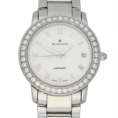 Pre-owned Blancpain Villeret Diamond Bezel Automatic Ladies Watch