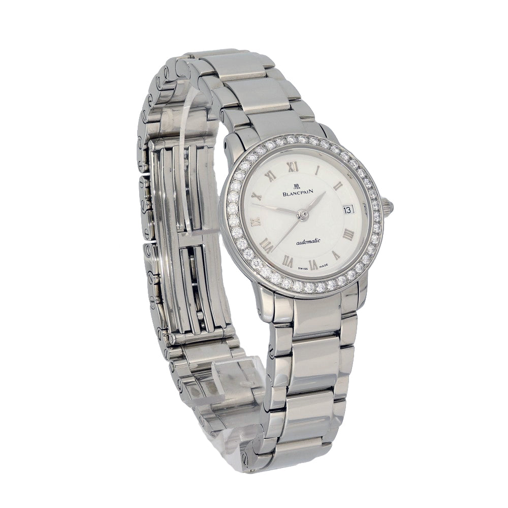 Pre-owned Blancpain Villeret Diamond Bezel Automatic Ladies Watch