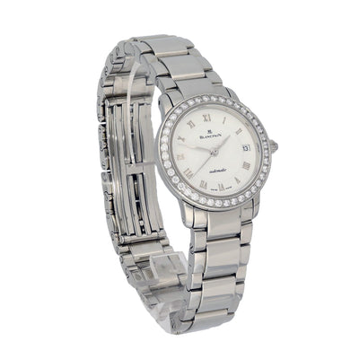 Pre-owned Blancpain Villeret Diamond Bezel Automatic Ladies Watch