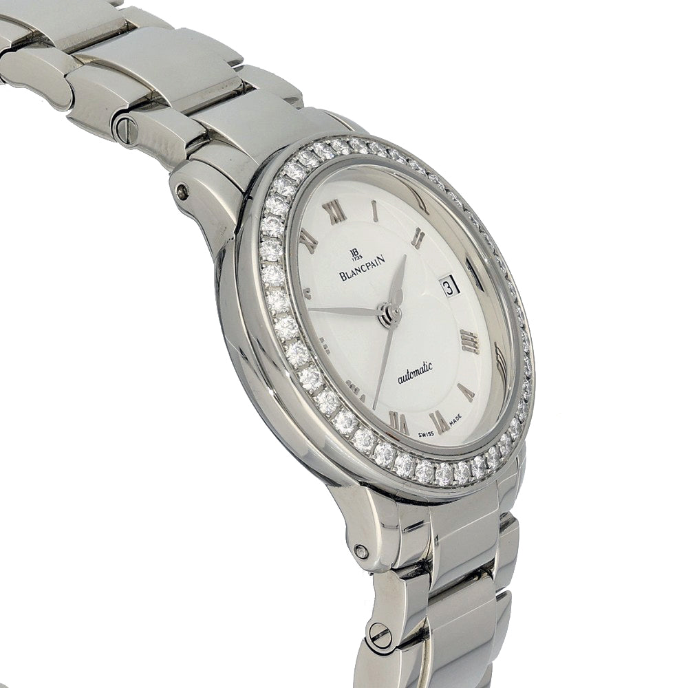 Pre-owned Blancpain Villeret Diamond Bezel Automatic Ladies Watch
