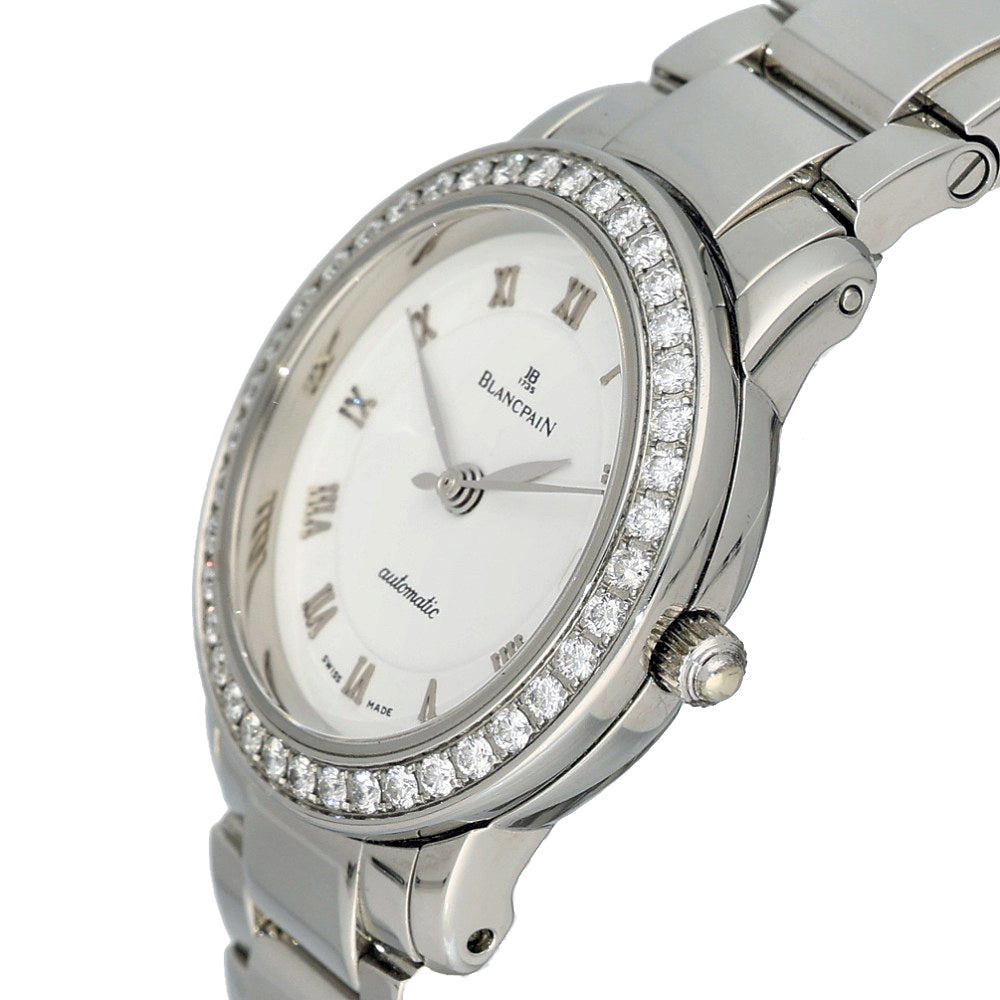 Pre-owned Blancpain Villeret Diamond Bezel Automatic Ladies Watch