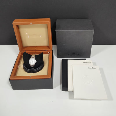 Pre-owned Blancpain Villeret Diamond Bezel Automatic Ladies Watch