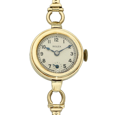 Pre-owned Vintage 1930's 9ct Yellow Gold Ladies Rolex Cocktail Watch
