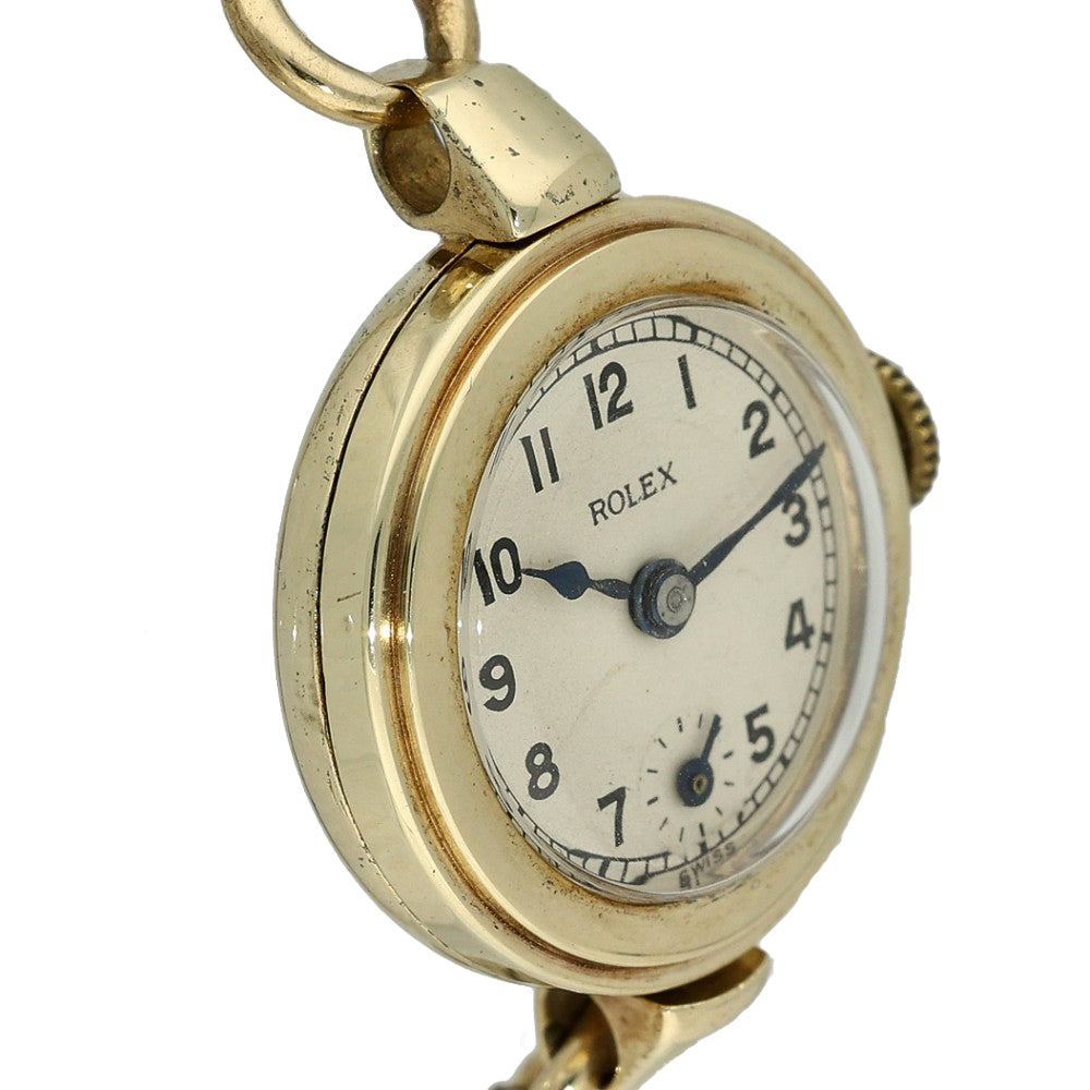 Pre-owned Vintage 1930's 9ct Yellow Gold Ladies Rolex Cocktail Watch