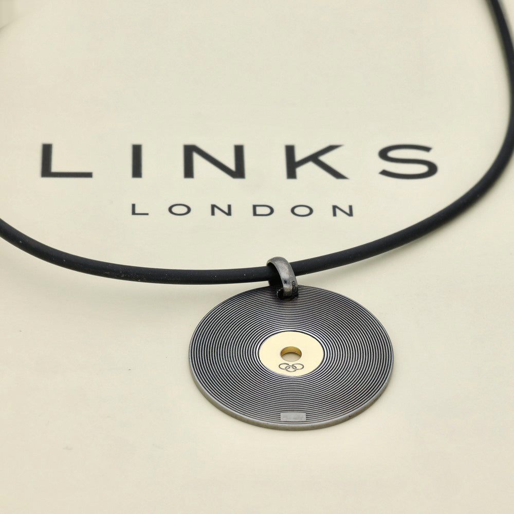 Pre-loved Links of London Silver Vinyl Record Necklace