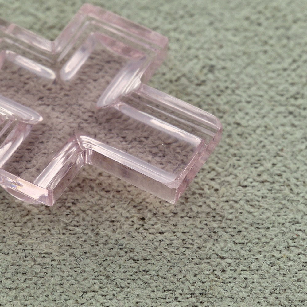 Lalique Amoureuse Passion Cross Pendant - Pink Crystal