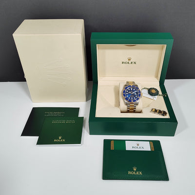 Pre-owned Rolex Submariner "Bluesy" 116613LB 2019 Watch