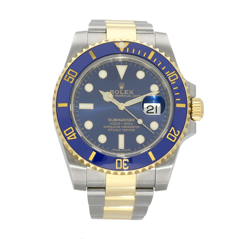 Pre-owned Rolex Submariner "Bluesy" 116613LB 2019 Watch