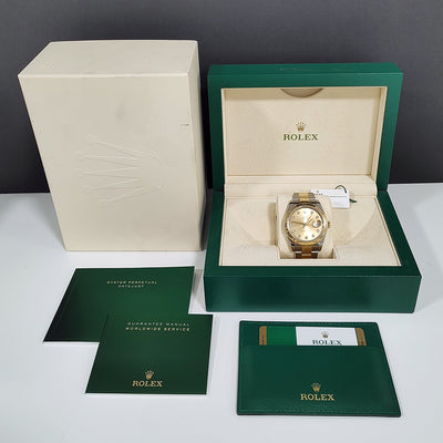 Rolex Datejust 41mm Champagne Diamond Dot Dial 126333 Gold Steel 2016 Oyster Strap