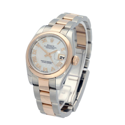 Ladies Rolex Datejust 26mm Rose Gold & Stainless Steel Bracelet Watch 179161