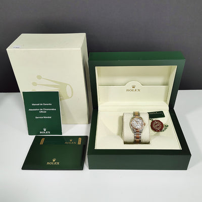 Ladies Rolex Datejust 26mm Rose Gold & Stainless Steel Bracelet Watch 179161