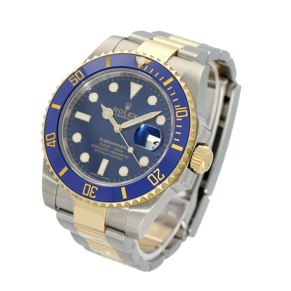 Pre-owned Rolex Submariner "Bluesy" 116613LB 2019 Watch