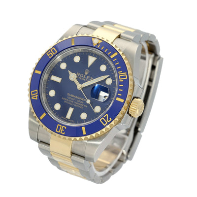Pre-owned Rolex Submariner "Bluesy" 116613LB 2019 Watch