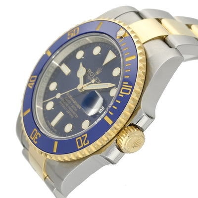 Pre-owned Rolex Submariner "Bluesy" 116613LB 2019 Watch