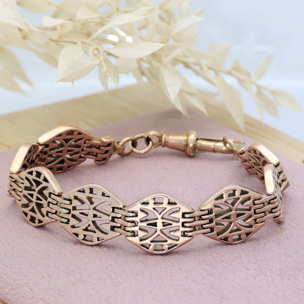 Vintage Solid 9ct Rose Gold Bracelet