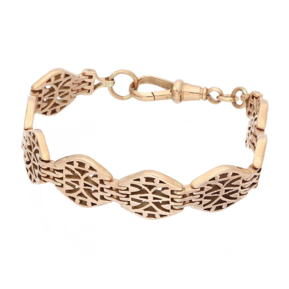 Vintage Solid 9ct Rose Gold Bracelet