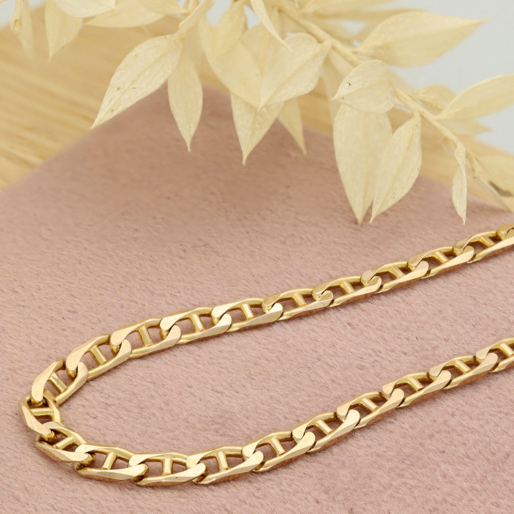 Pre-owned 9ct Yellow Gold 18" Anchor Link Chain