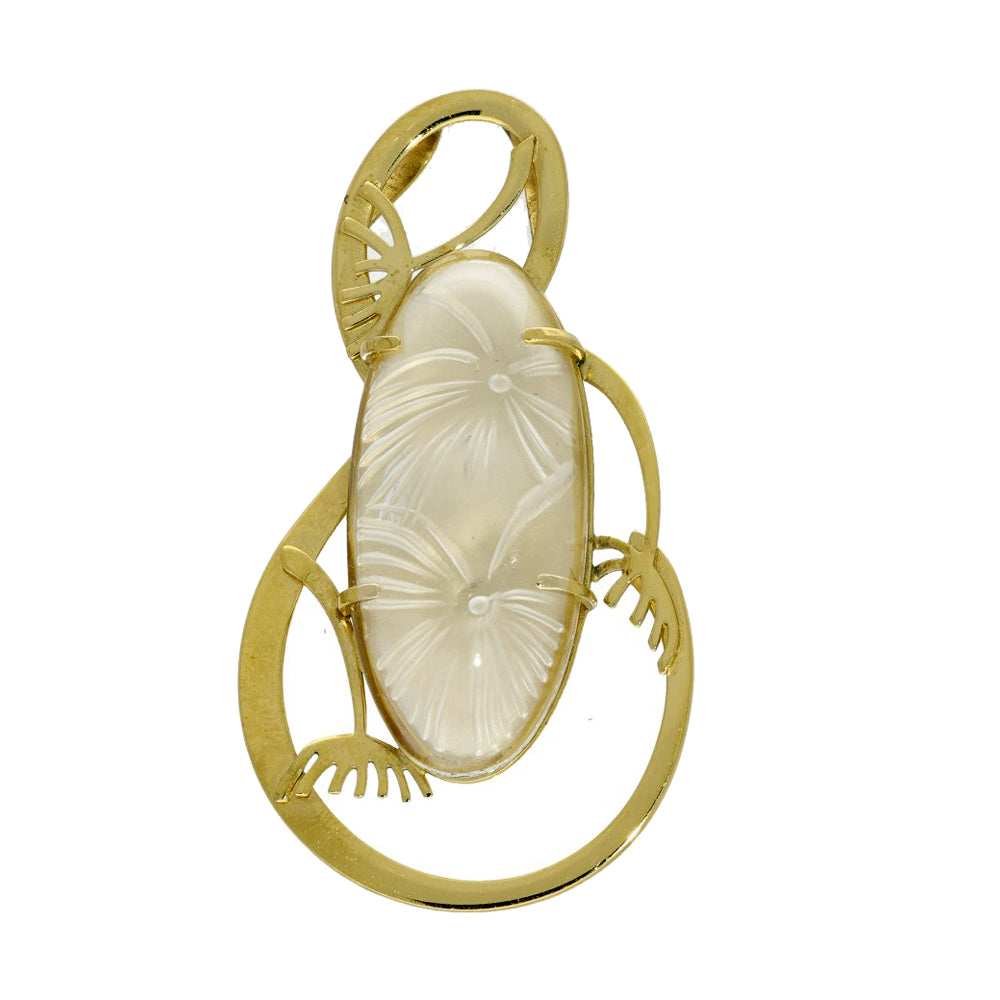 Pre-loved Lalique Clear Crystal Bucolique Pendant - Discontinued