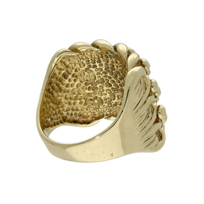 Pre-owned Large 9ct Yellow Gold 5 Row Keeper Shot Knot Ring 15g