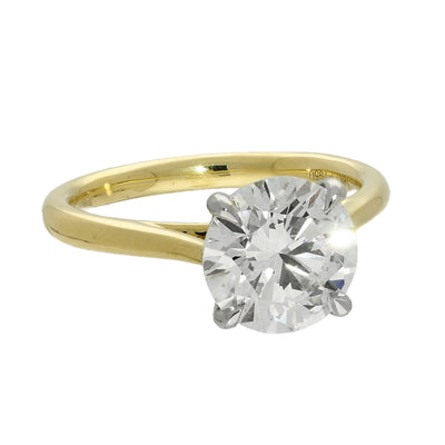 18ct Yellow Gold Laboratory-Grown 3ct Diamond Solitaire Engagement Ring