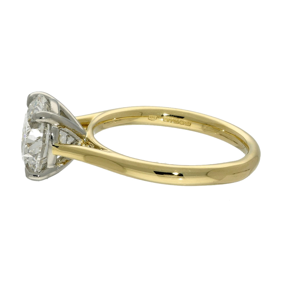 18ct Yellow Gold Laboratory-Grown 3ct Diamond Solitaire Engagement Ring