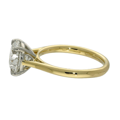 18ct Yellow Gold Laboratory-Grown 3ct Diamond Solitaire Engagement Ring