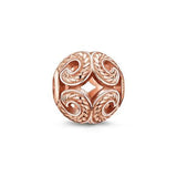 Thomas Sabo Silver Rose Gold Plated Wave Karma Bead K0009-415-13