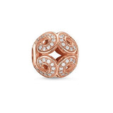 Thomas Sabo Silver Karma Bead Glittering Wave Rose Gold Plated K0027-416-14