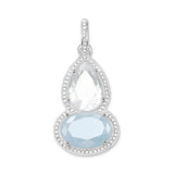 Thomas Sabo Silver Aquamarine and Milky Quartz Maharani Double Pendant PE697-697-31