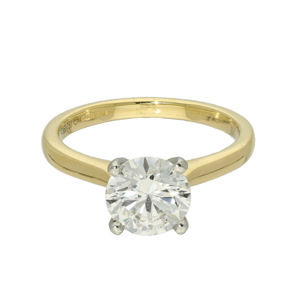 18ct Yellow Gold Laboratory-Grown 1.71ct Diamond Solitaire Ring