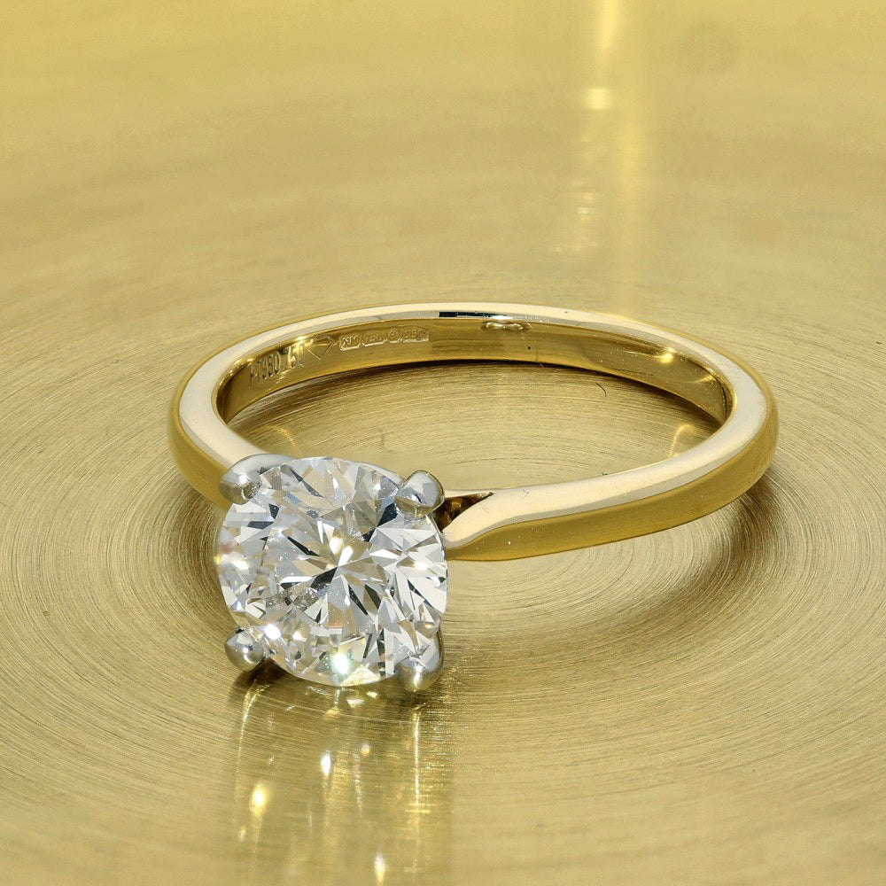 18ct Yellow Gold Laboratory-Grown 1.71ct Diamond Solitaire Ring