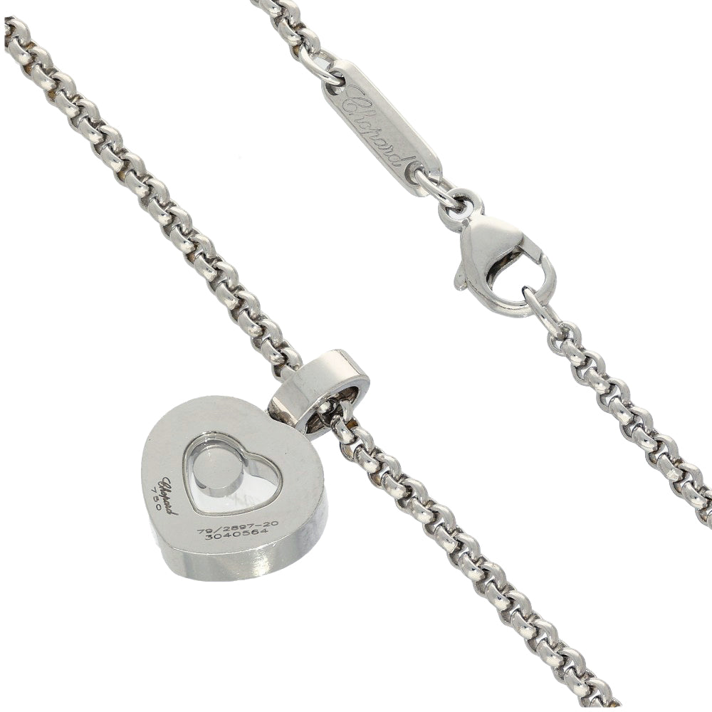 Pre-Loved 18ct White Gold Chopard Happy Diamonds Heart Necklace
