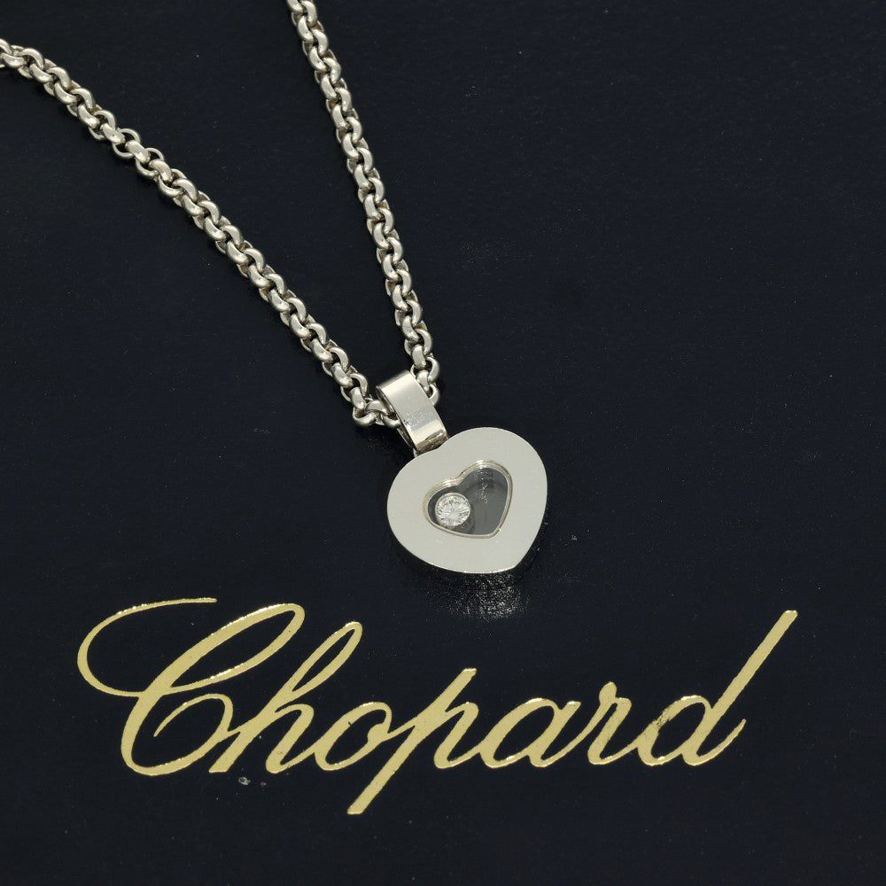 Pre-Loved 18ct White Gold Chopard Happy Diamonds Heart Necklace