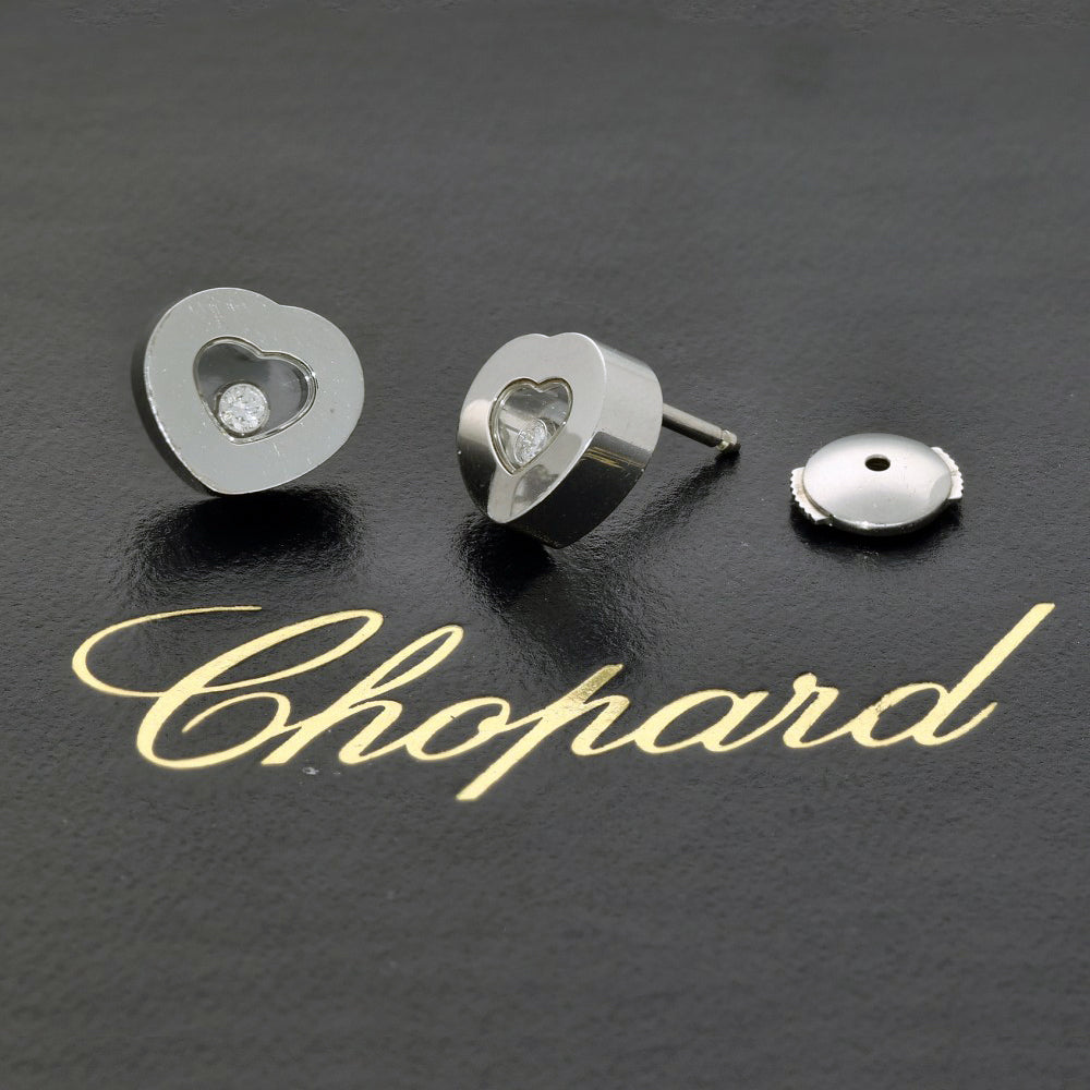 Pre-Loved 18ct White Gold Chopard Happy Diamonds Icons Studs