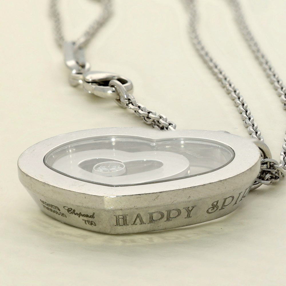 Pre-Loved 18ct White Gold Chopard Happy Spirit Diamond Heart Necklace