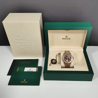 Pre-owned Rolex "Chocolate" Yacht Master 40mm 116621 2018 Watch