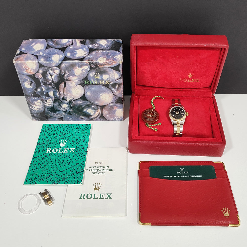 Pre-owned Rolex Ladies Datejust 69173 1990 watch