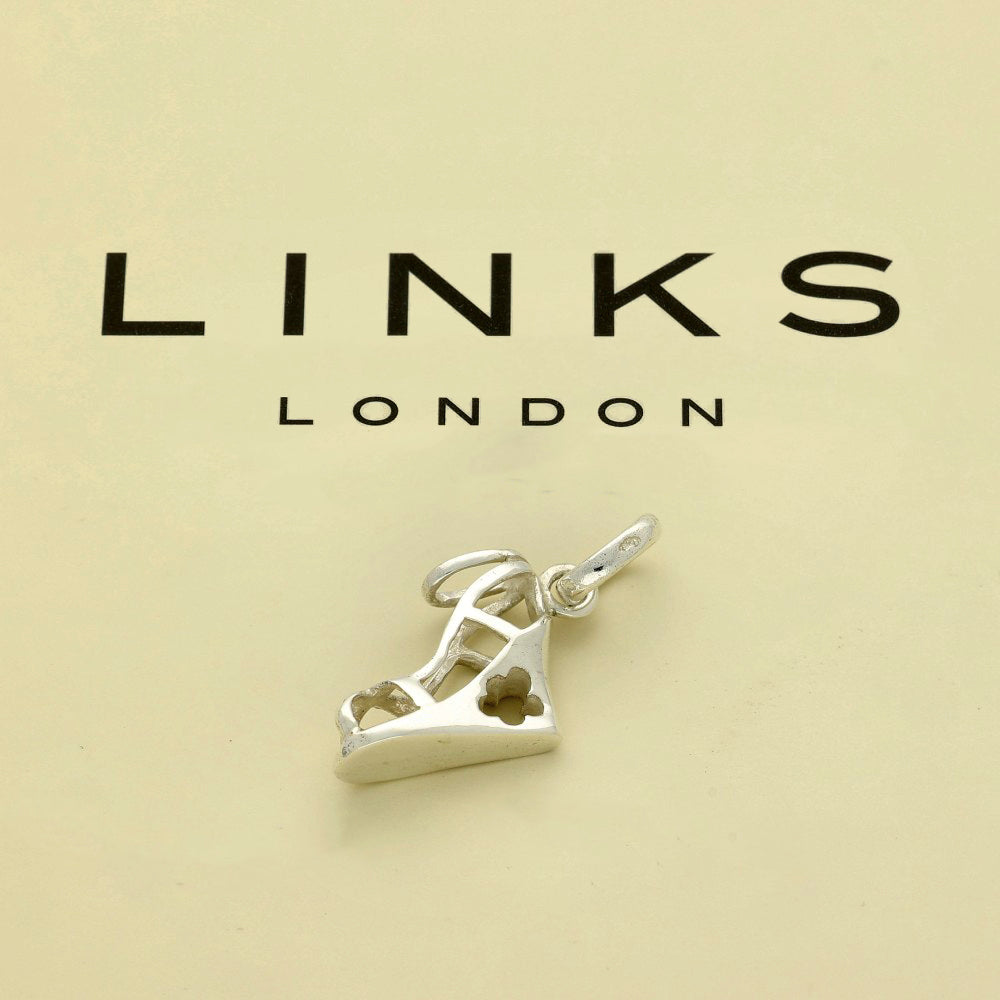 Pre-loved Links of London Silver Wedge Sandal Shoe Charm