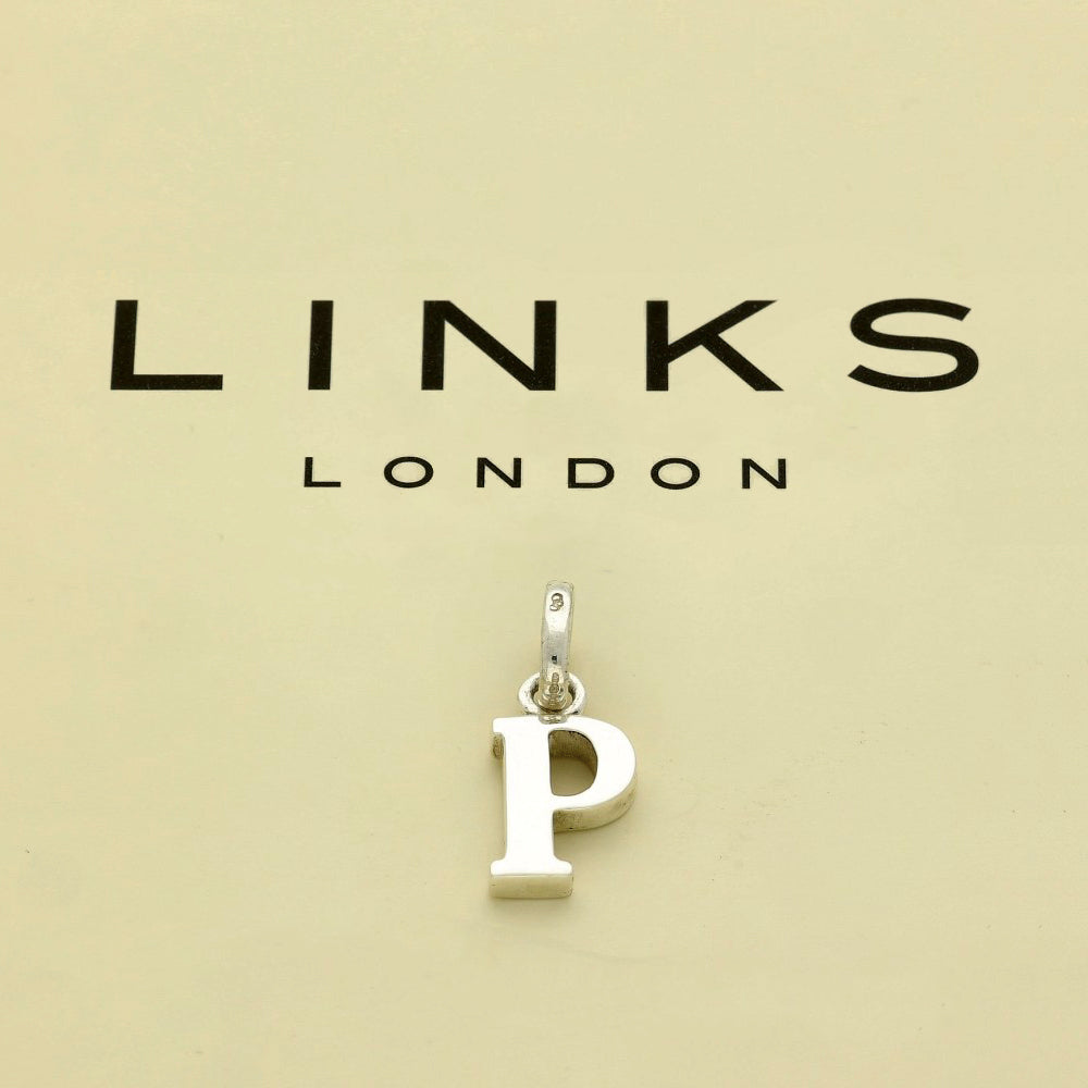 Pre-loved Links of London Silver Initial P Charm