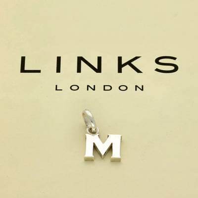 Pre-loved Links of London Silver Initial M Charm