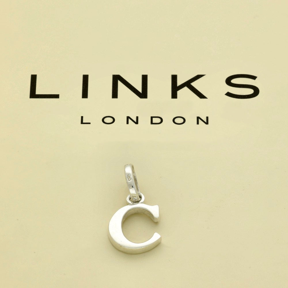 Pre-loved Links of London Silver Initial C Charm