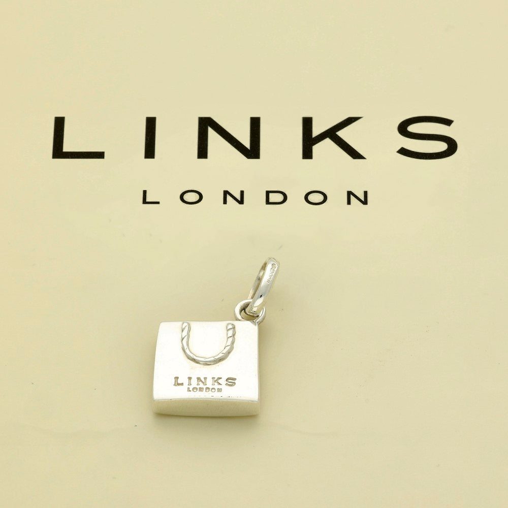 Pre-loved Links of London Silver Shopping Tote Bag Charm