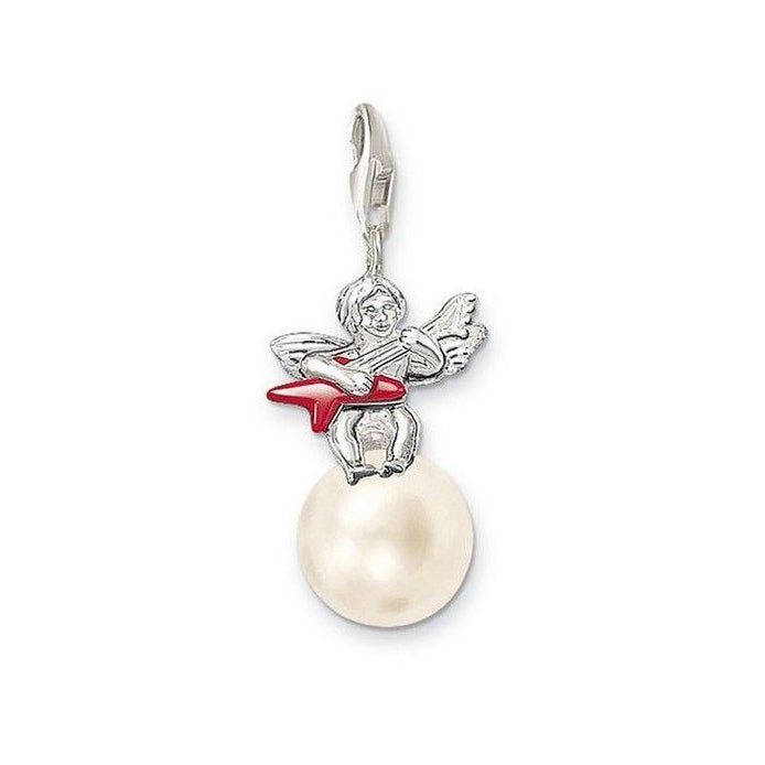 Thomas Sabo Sterling Silver Rock Angel Pearl Charm 0620-040-10