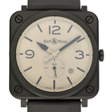 Pre-owned Bell & Ross Aviator BRS-DESERT-CEM Watch