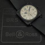 Pre-owned Bell & Ross Aviator BRS-DESERT-CEM Watch
