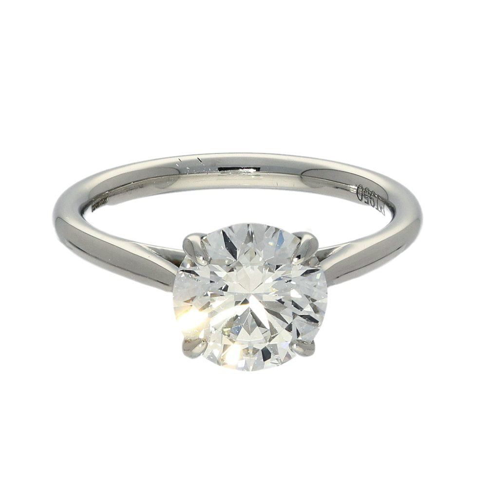 Platinum Laboratory-Grown 2ct Diamond Solitaire Engagement Ring