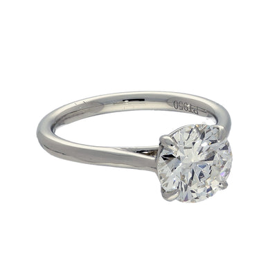 Platinum Laboratory-Grown 2ct Diamond Solitaire Engagement Ring