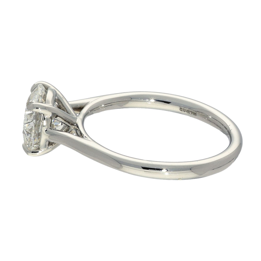 Platinum Laboratory-Grown 2ct Diamond Solitaire Engagement Ring