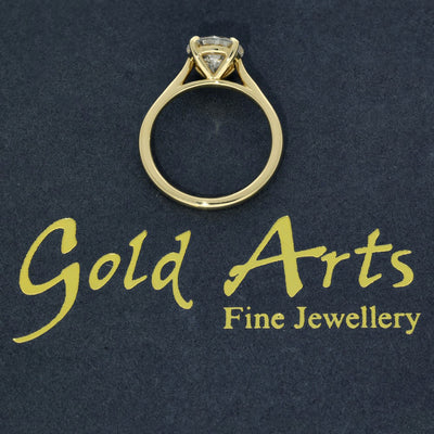 18ct Yellow Gold Laboratory-Grown 2ct Diamond Solitaire Engagement Ring